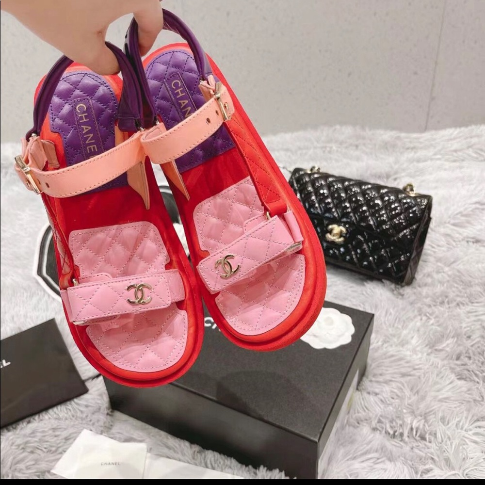 Cute Chanel Sandals…. RUNS SMALL!!!! Size 39